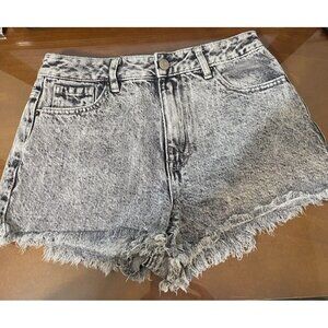 PacSun High Rise Festival Denim Shorts Black acid Wash PAC Sun Size 25